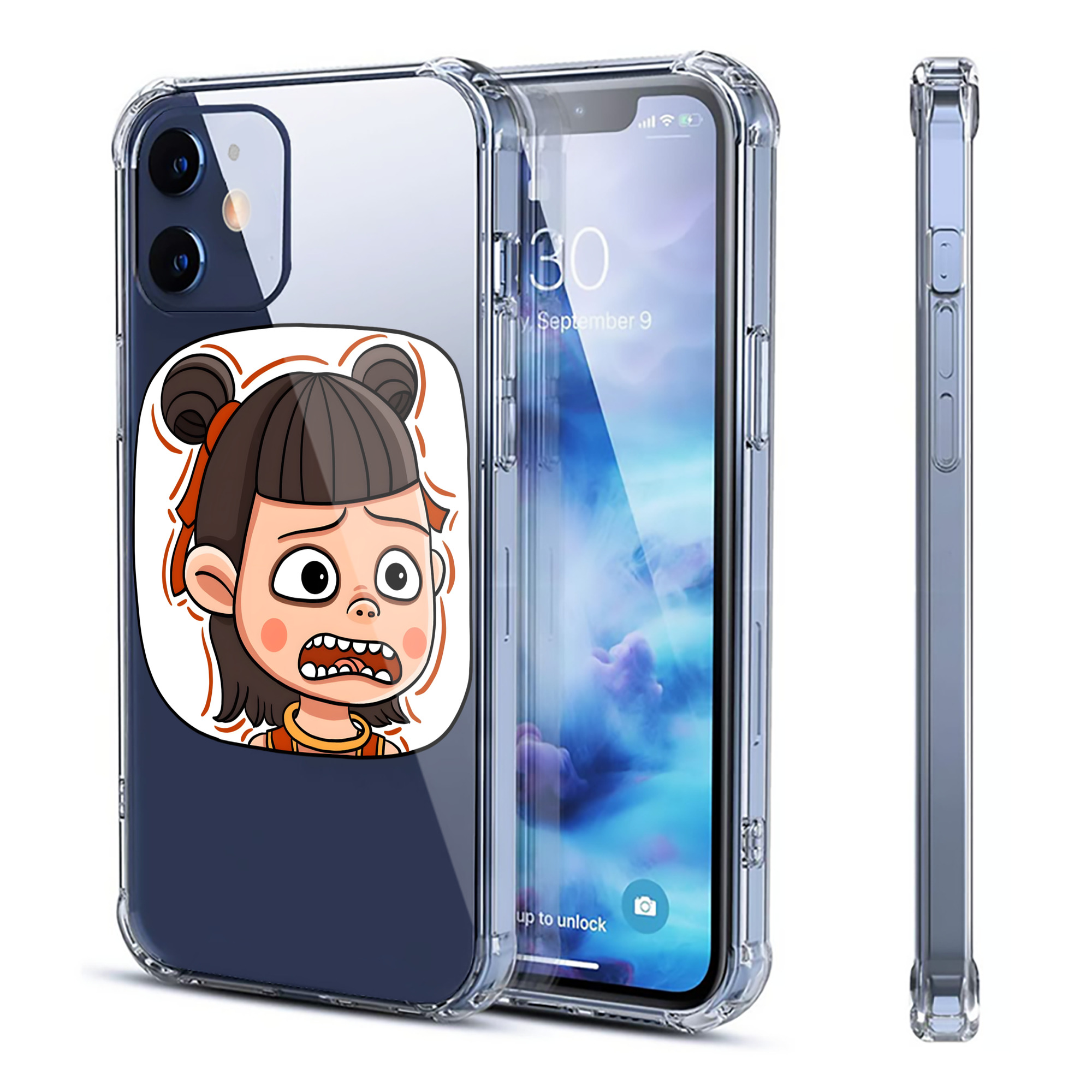 （画像用） Ne Zha 2 ナタ 魔童の大暴れ 【iPhone 12シリーズ対応】透明スマホケース（クリアソフトケース）